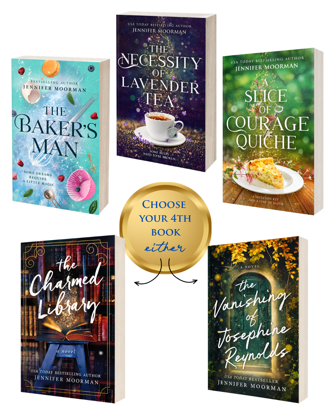 Book Club Bundle: three Mystic Water novels plus your choice of The Charmed Library or The Vanishing of Josephine Reynolds
