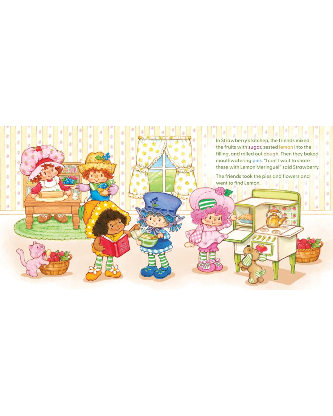 Inside Strawberry's Sweet Surprise: Strawberry Shortcake and her friends in a cozy kitchen