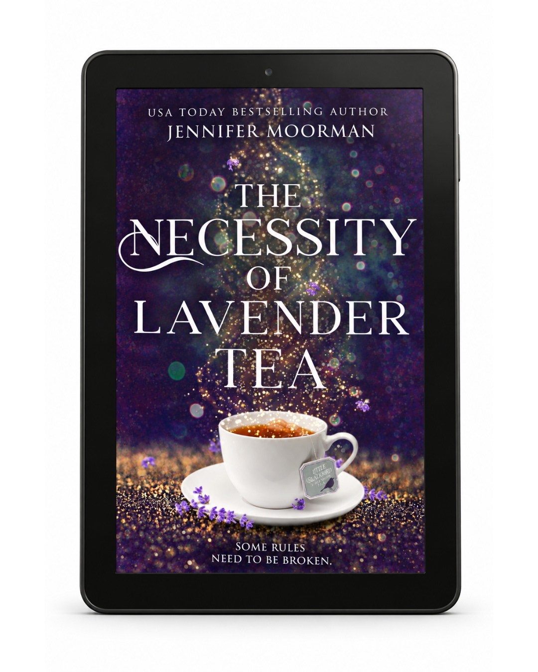 The Necessity of Lavender Tea by Jennifer Moorman, ebook edition on a tablet